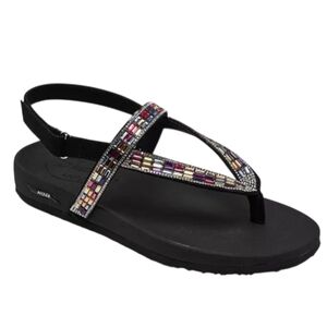 Skechers ArchFit Cali Rhinestones Thong Sandals Wmns 9 Bedazzled Summer Beach